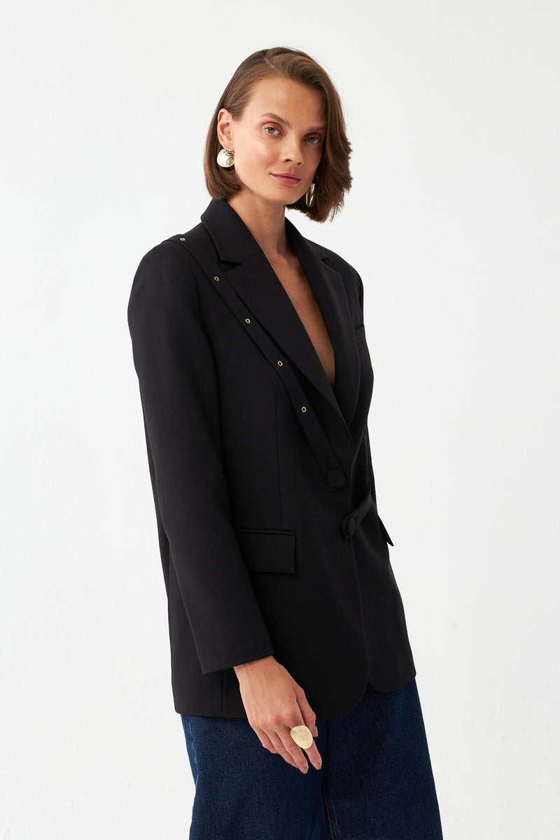 Düğme Detaylı Blazer Ceket