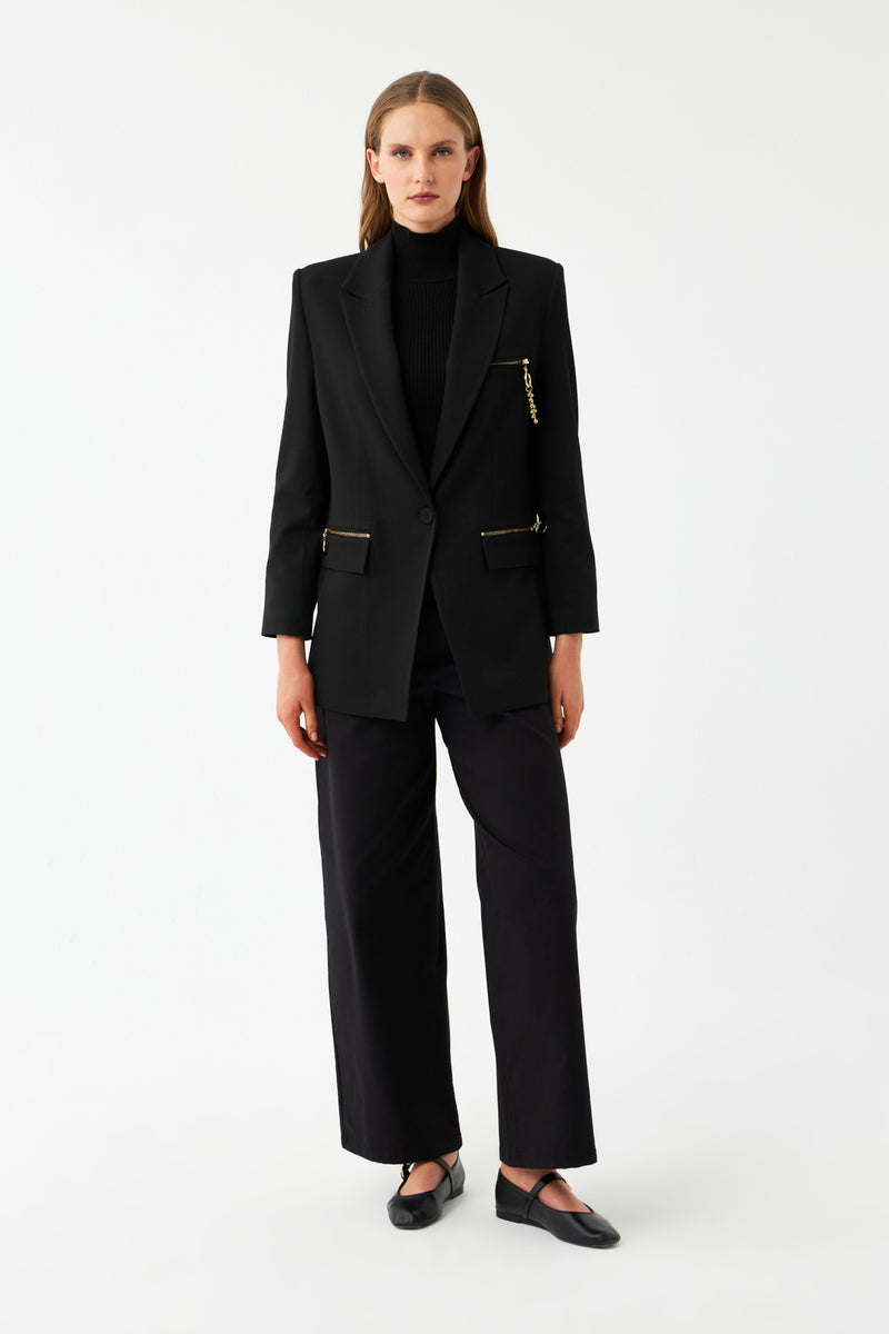 Aksesuarlı Oversize Blazer Ceket