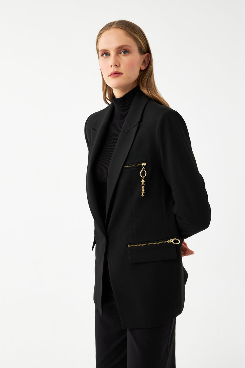 Aksesuarlı Oversize Blazer Ceket