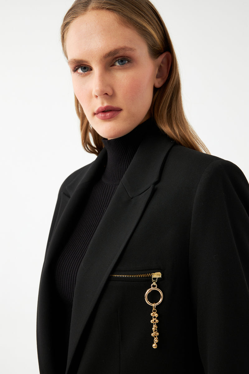 Aksesuarlı Oversize Blazer Ceket