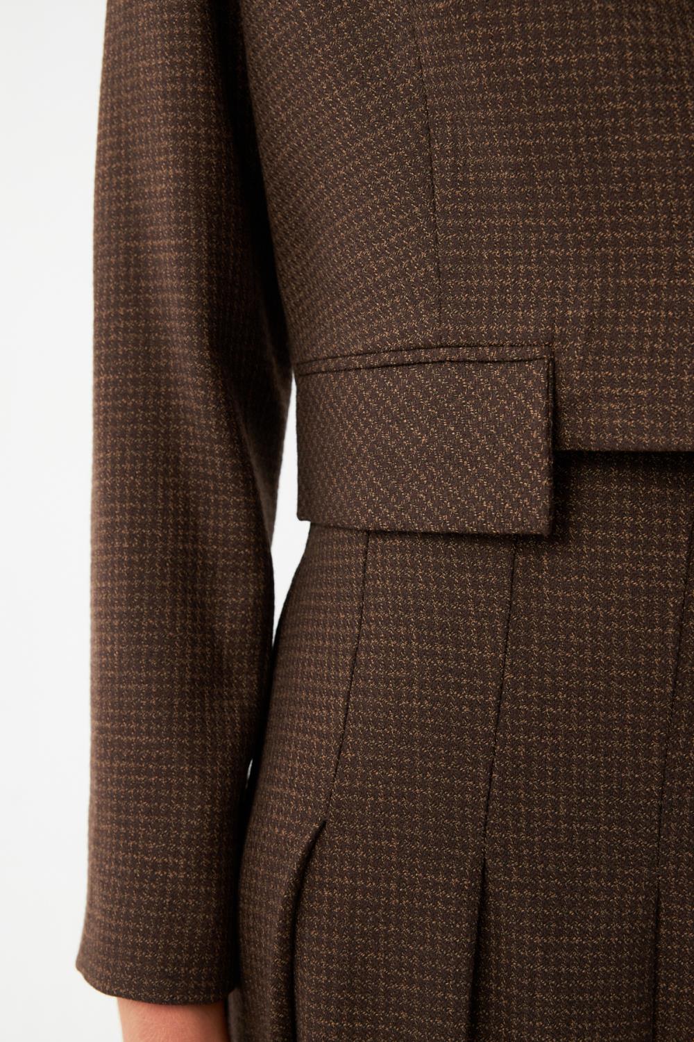 Kruvaze Kısa Blazer Ceket