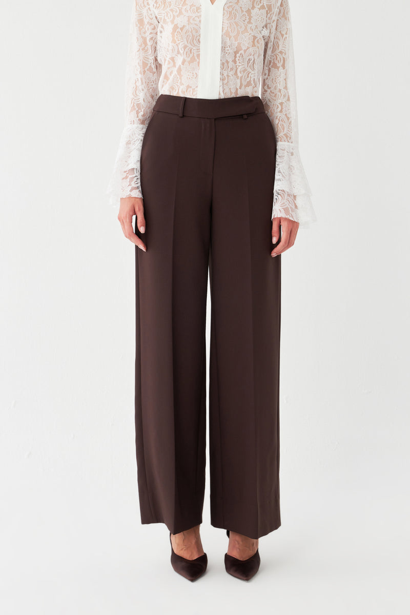 Yüksek Bel Geniş Paça Pantolon