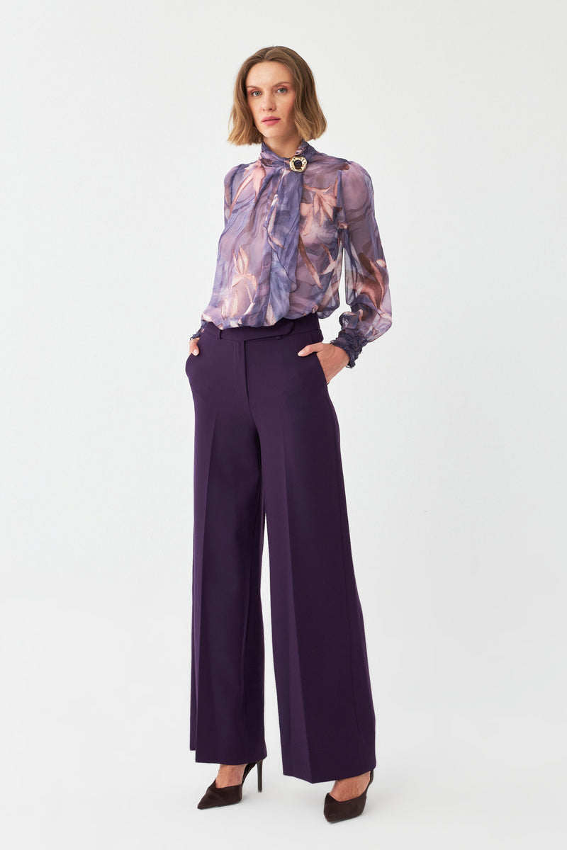 Yüksek Bel Geniş Paça Pantolon