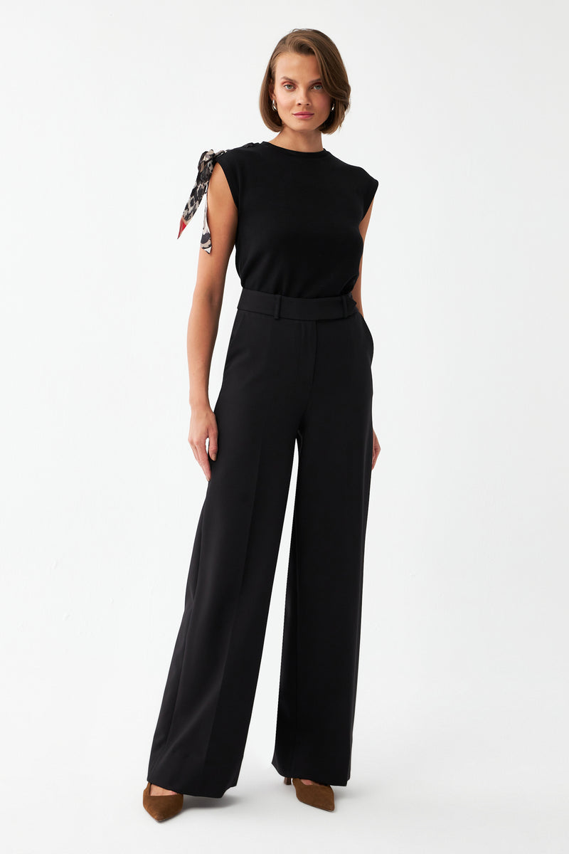 Yüksek Bel Geniş Paça Pantolon