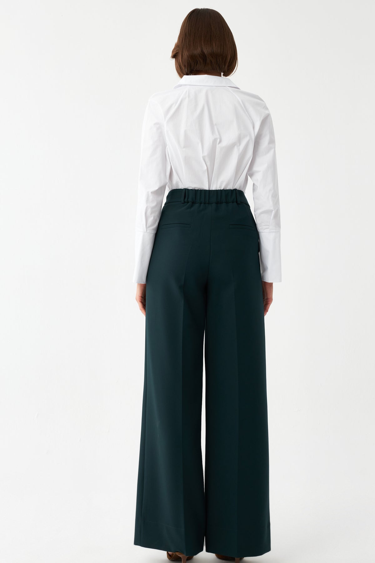 Yüksek Bel Geniş Paça Pantolon