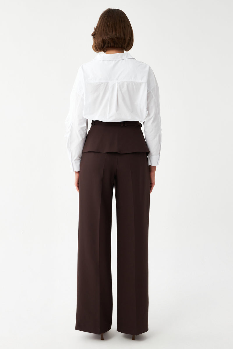 Kuşak Detaylı Palazzo Pantolon