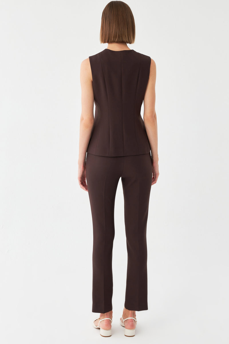 Kemer Detaylı Yelek Takım