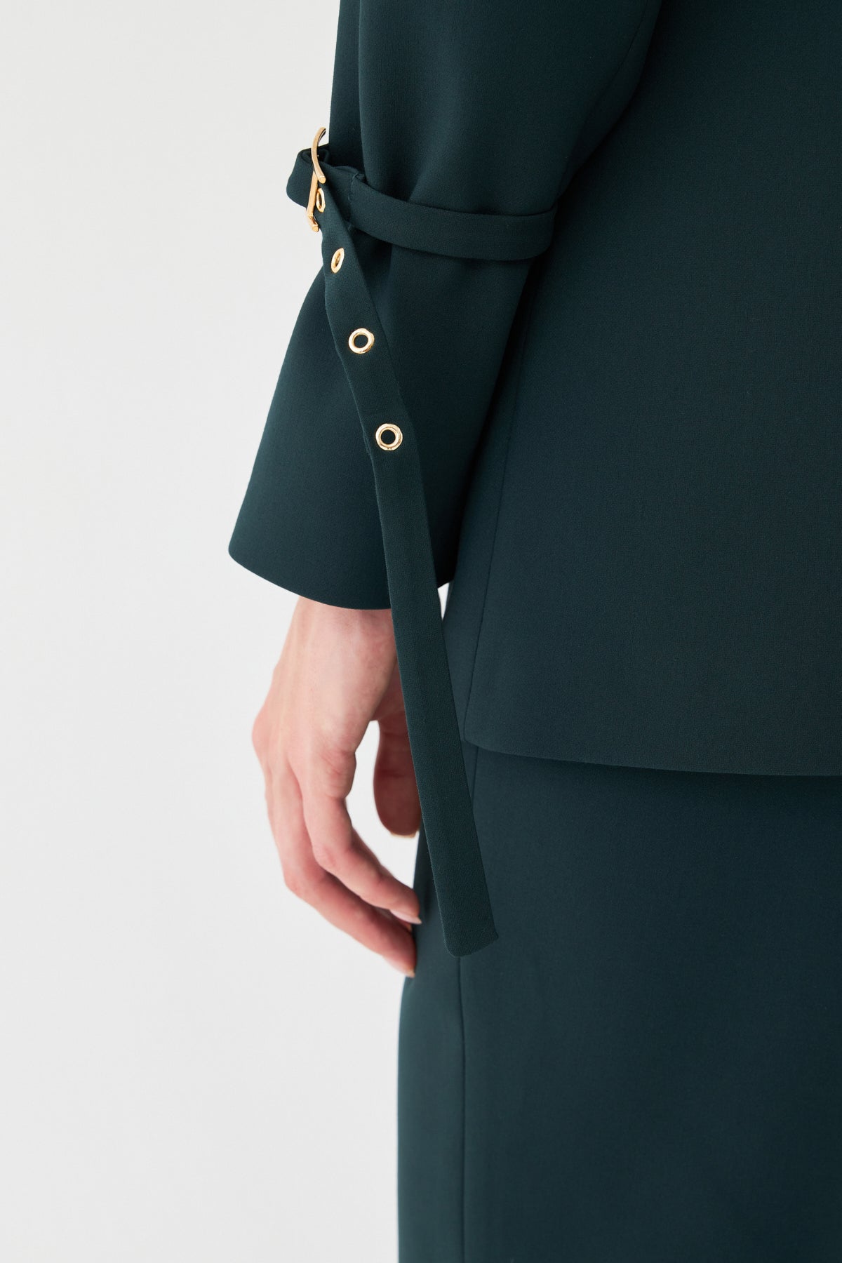 Tek Düğmeli Yeşil Blazer Takım