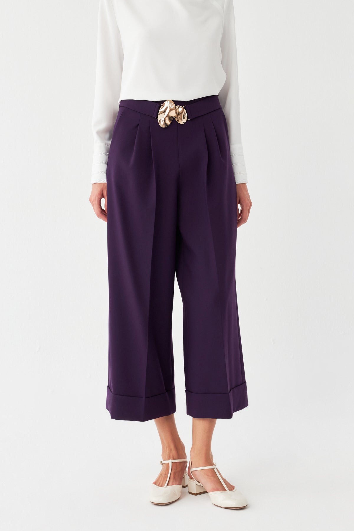 Tokalı Kısa Paça Pantolon