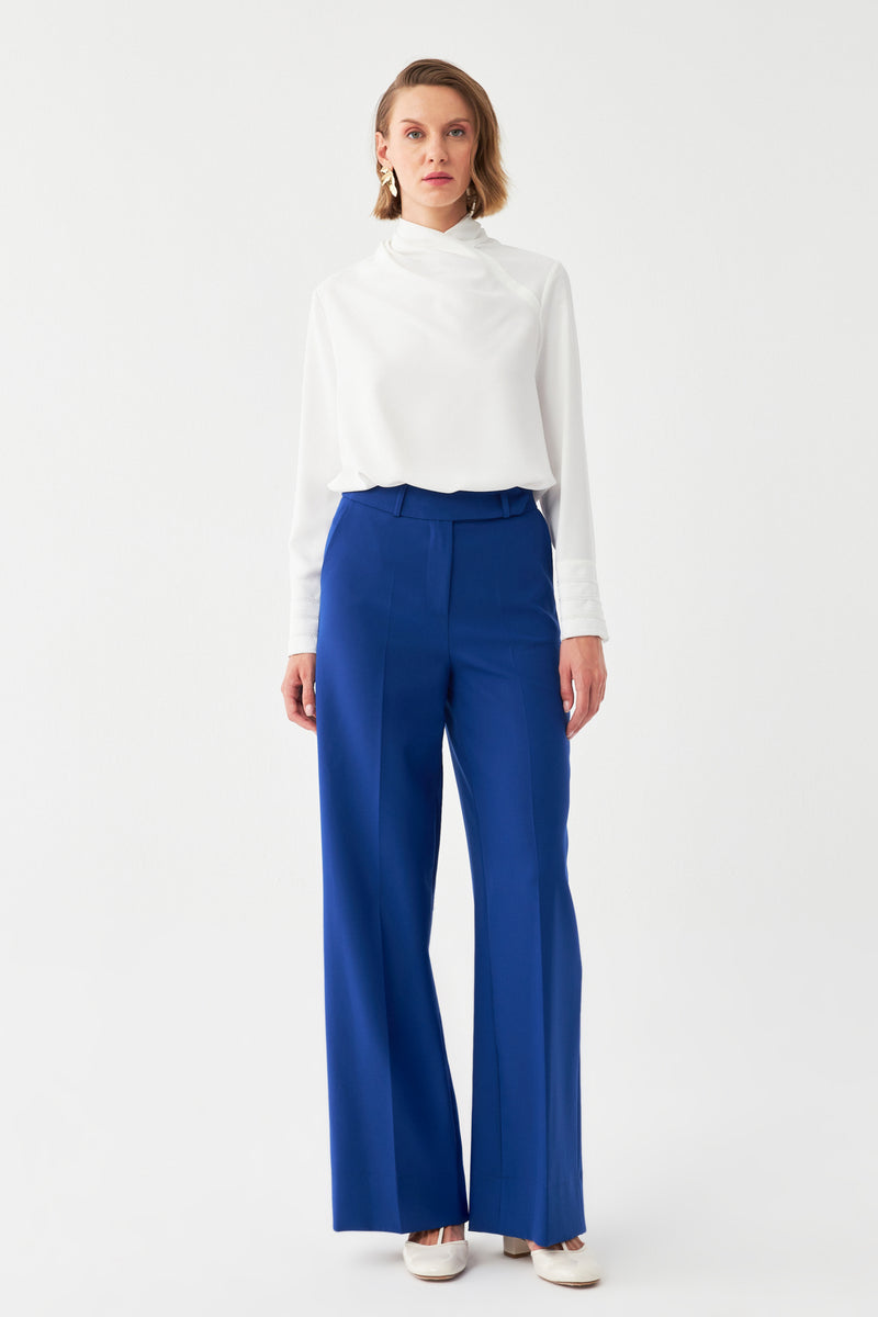 Yüksek Bel Geniş Paça Pantolon