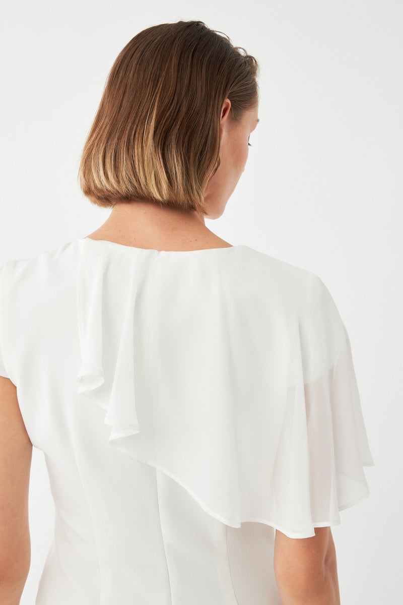 Aksesuar Mixli Midi Elbise EKRU