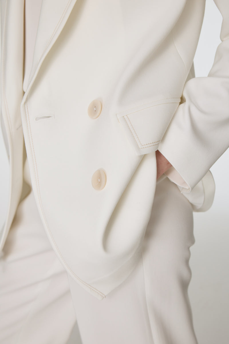 Dikiş Detaylı Kruvaze Ceket