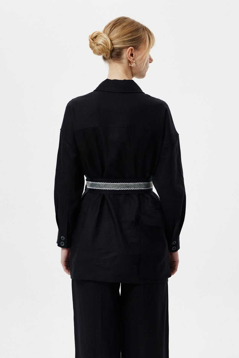 Kuşaklı Casual Ceket