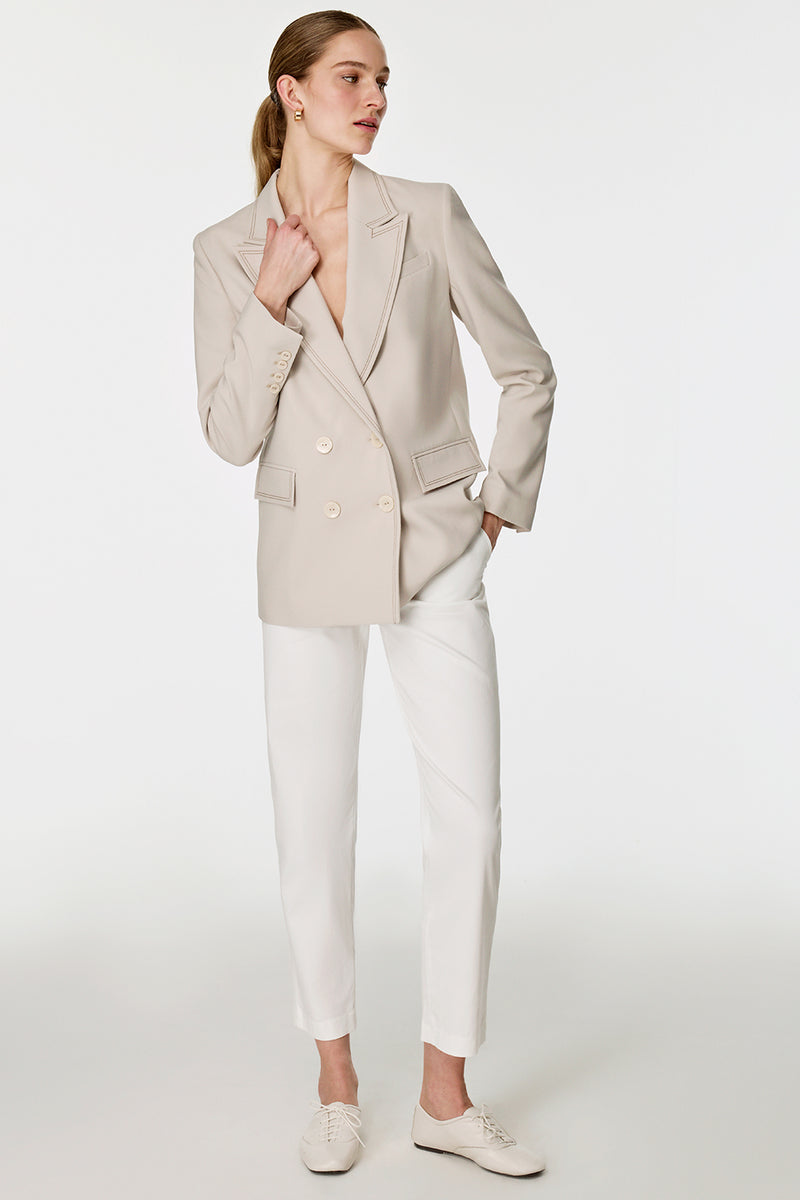 Dikiş Detaylı Kruvaze Ceket