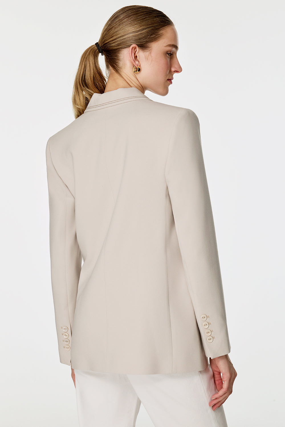 Dikiş Detaylı Kruvaze Ceket