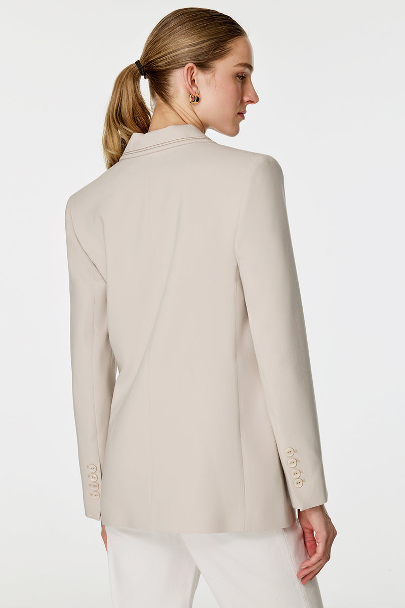 Dikiş Detaylı Kruvaze Ceket