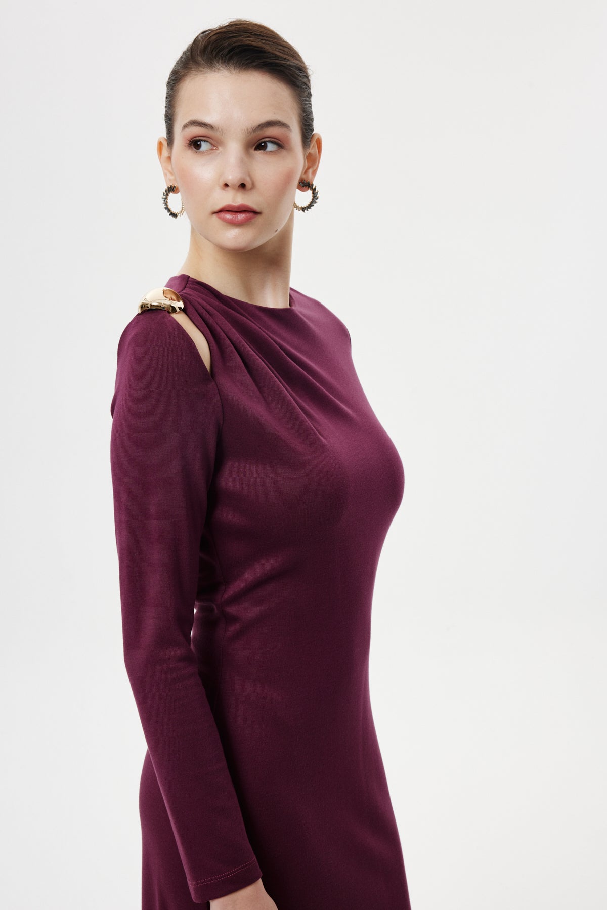 Staright-Fit Elbise BORDO