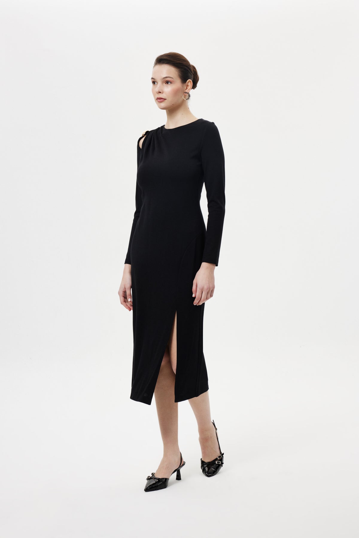 Staright-Fit Elbise SİYAH
