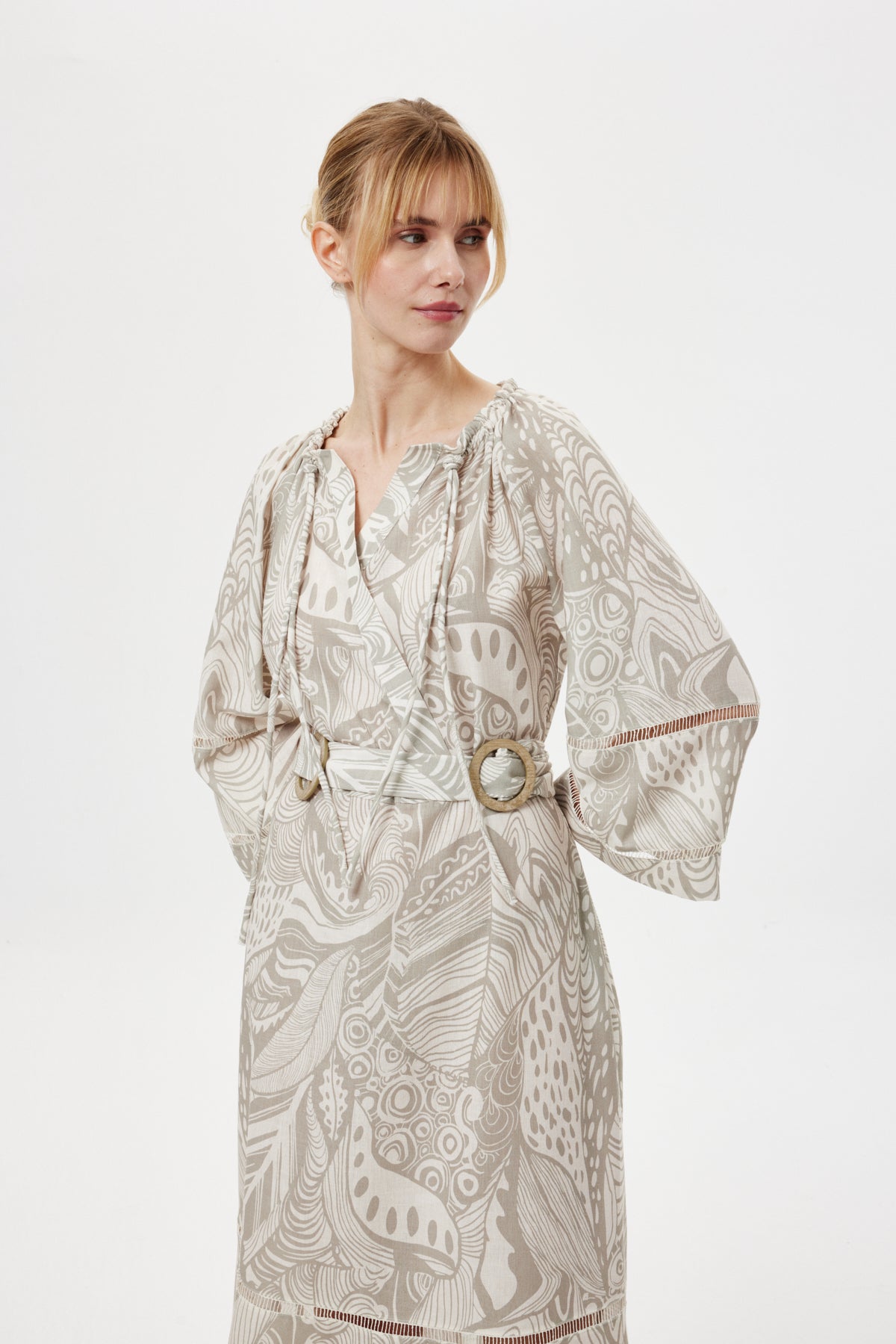 Bohemian Maxi Elbise Yeşil