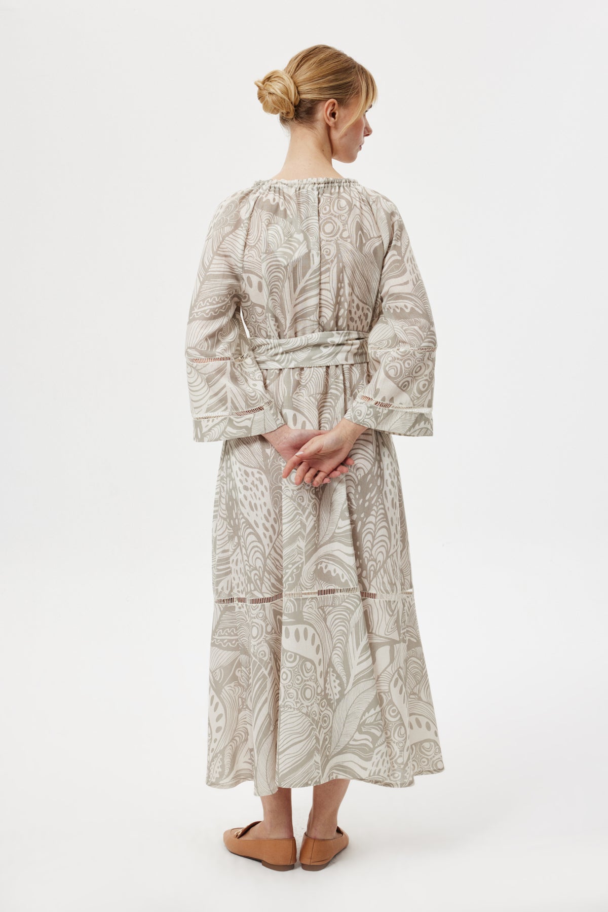 Bohemian Maxi Elbise Yeşil