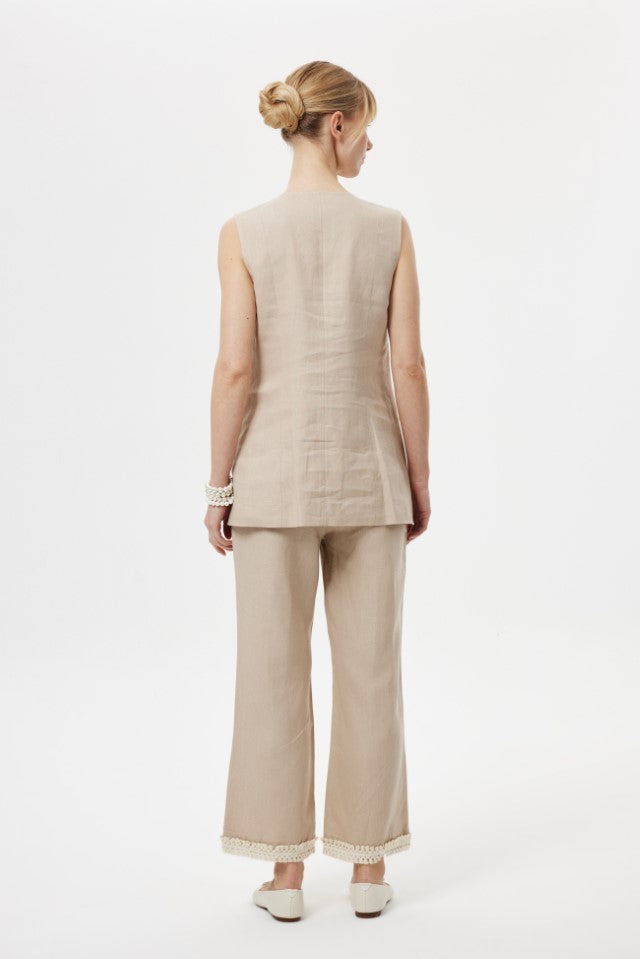 Flare Püsküllü Takım BEJ