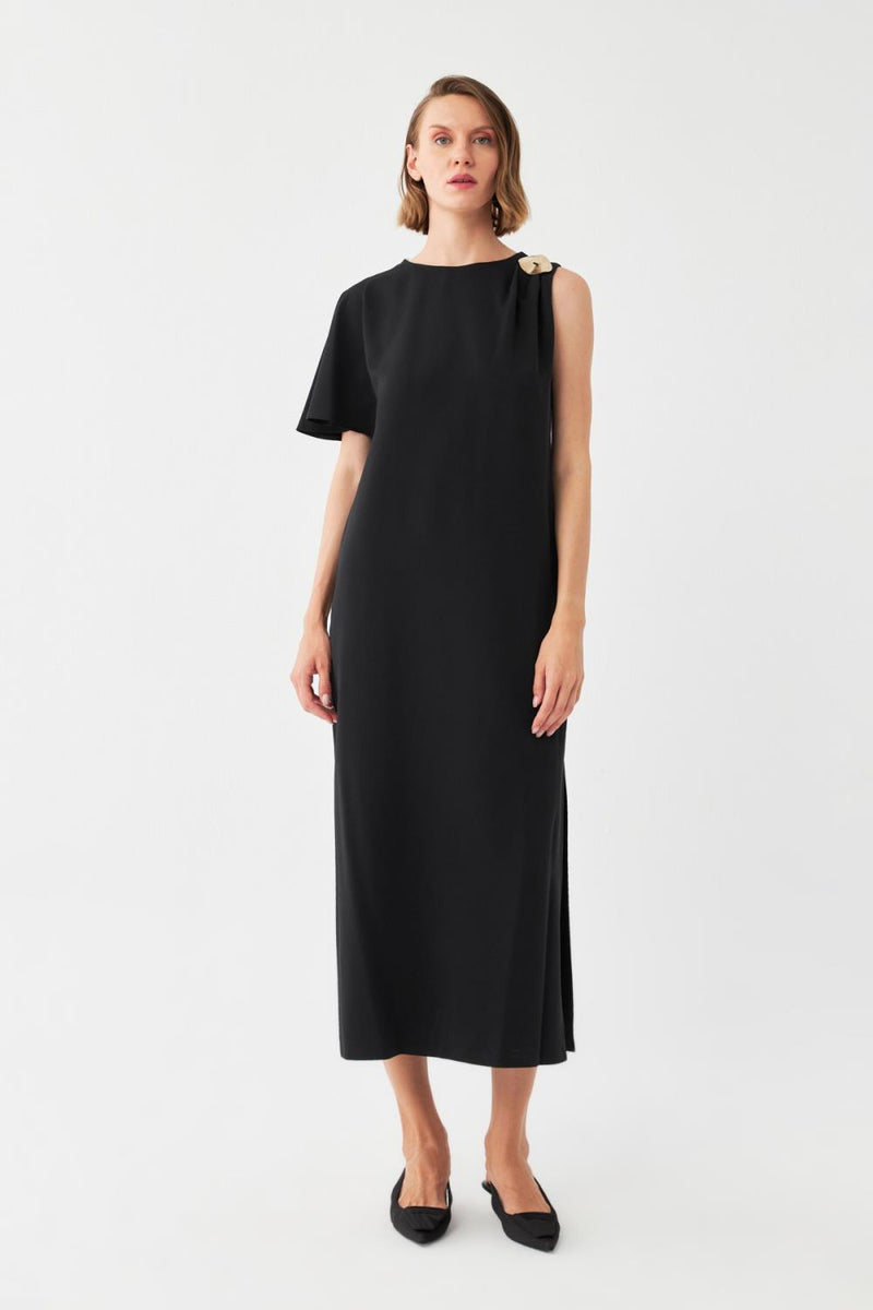 Tek Omuz Maxi Elbise