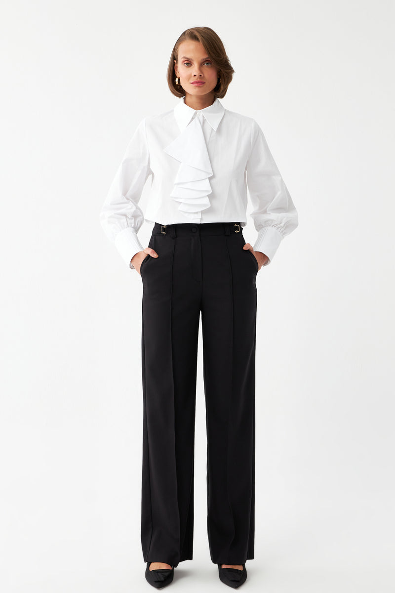 Yüksek Bel Geniş Paça Pantolon