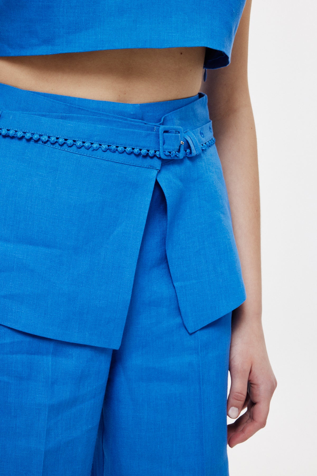 Kemer Mixli Keten Pantolon