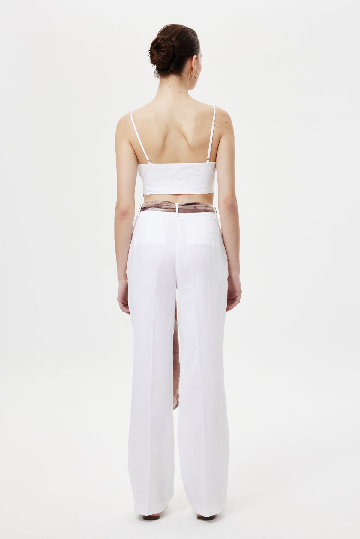 Straight Kuşaklı Pantolon BEYAZ