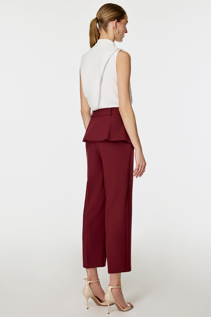 Çıkarılabilir Kemerli Pantolon BORDO