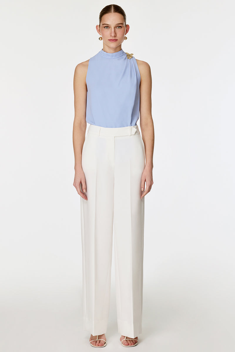 Arkası Lastikli Düz Paça Pantolon