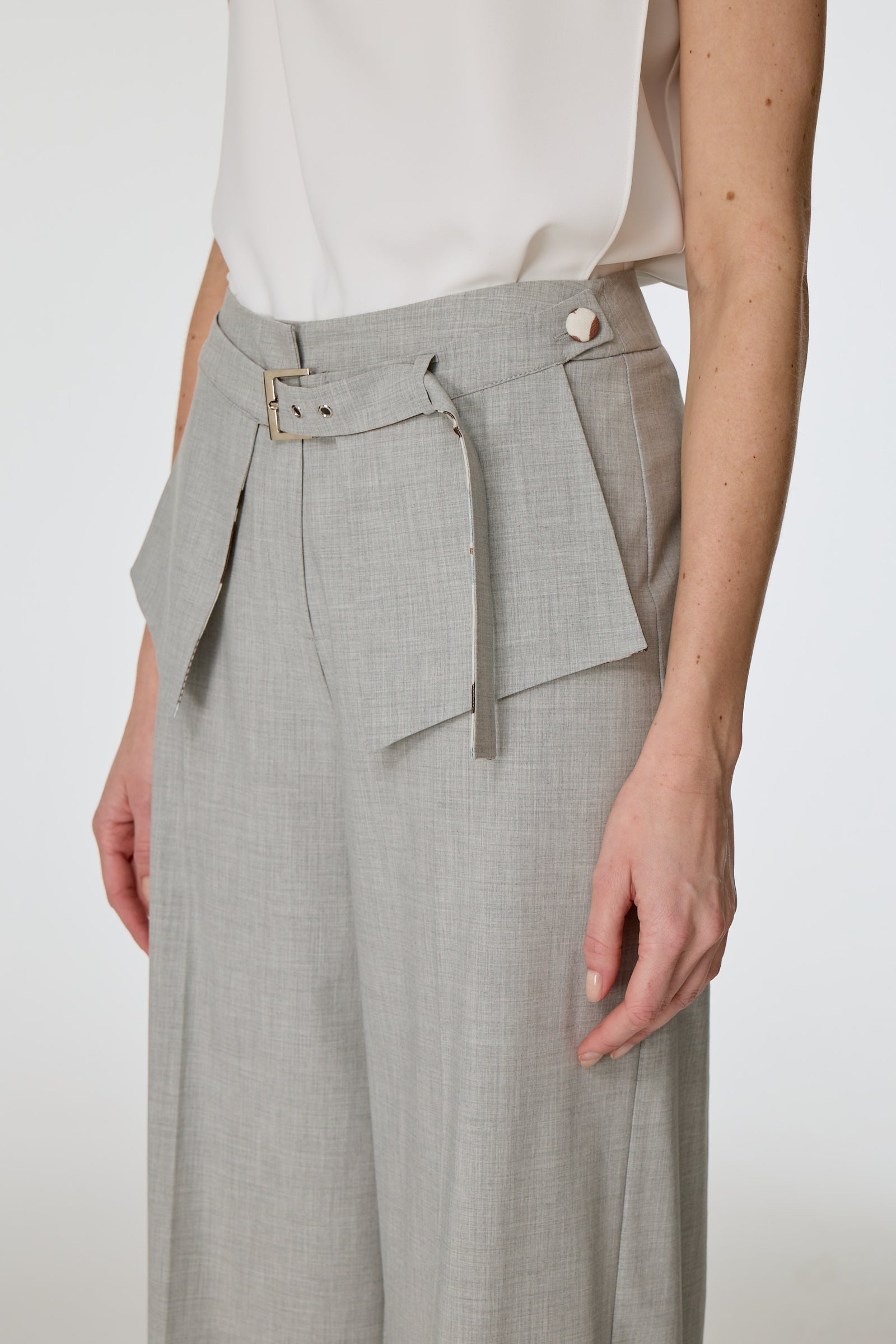 Çıkarılabilir Kuşaklı Pantolon GRİ