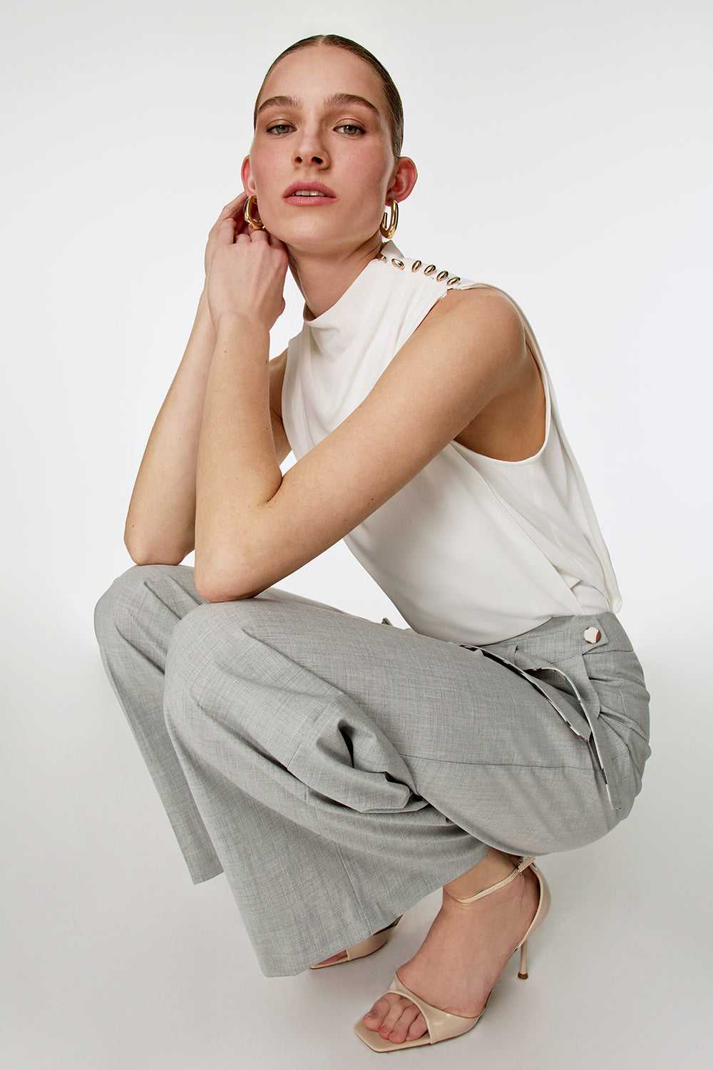 Çıkarılabilir Kuşaklı Pantolon GRİ