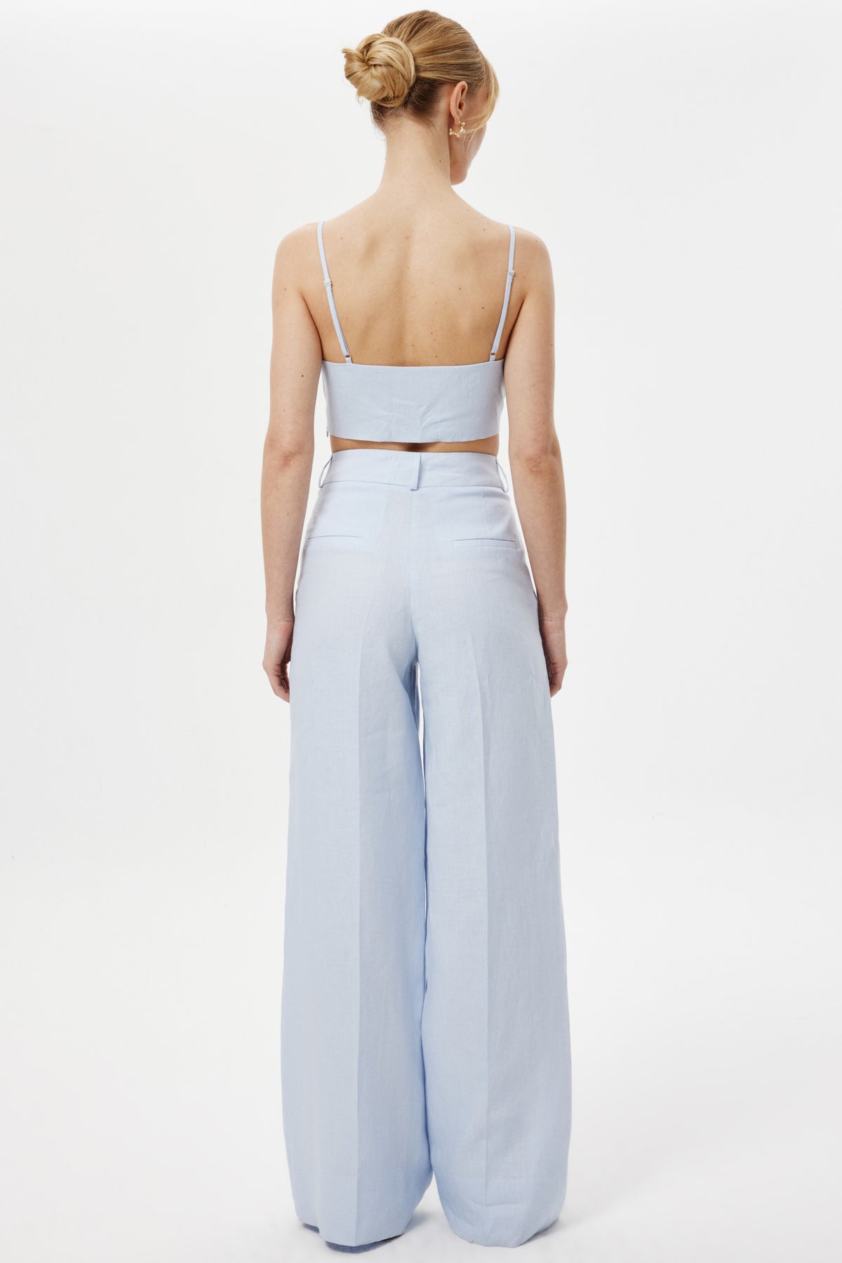 Loose-Fit Keten Pantolon MAVİ