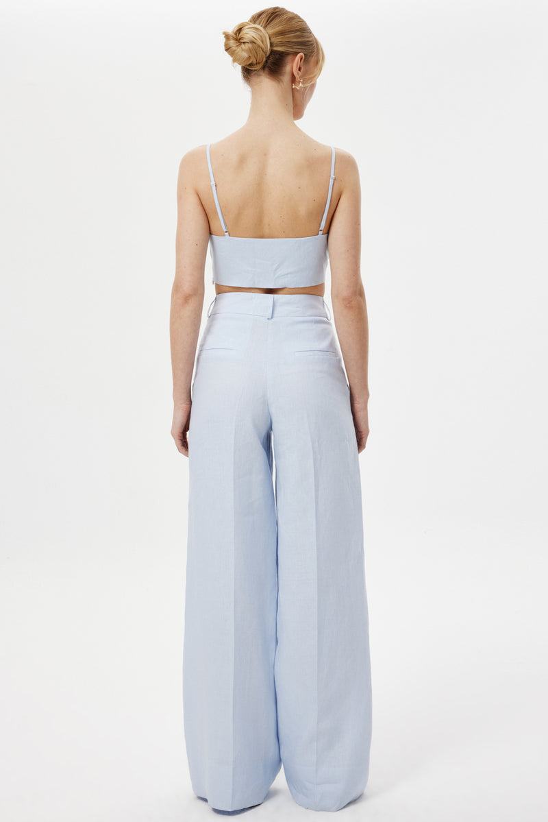 Loose-Fit Keten Pantolon MAVİ