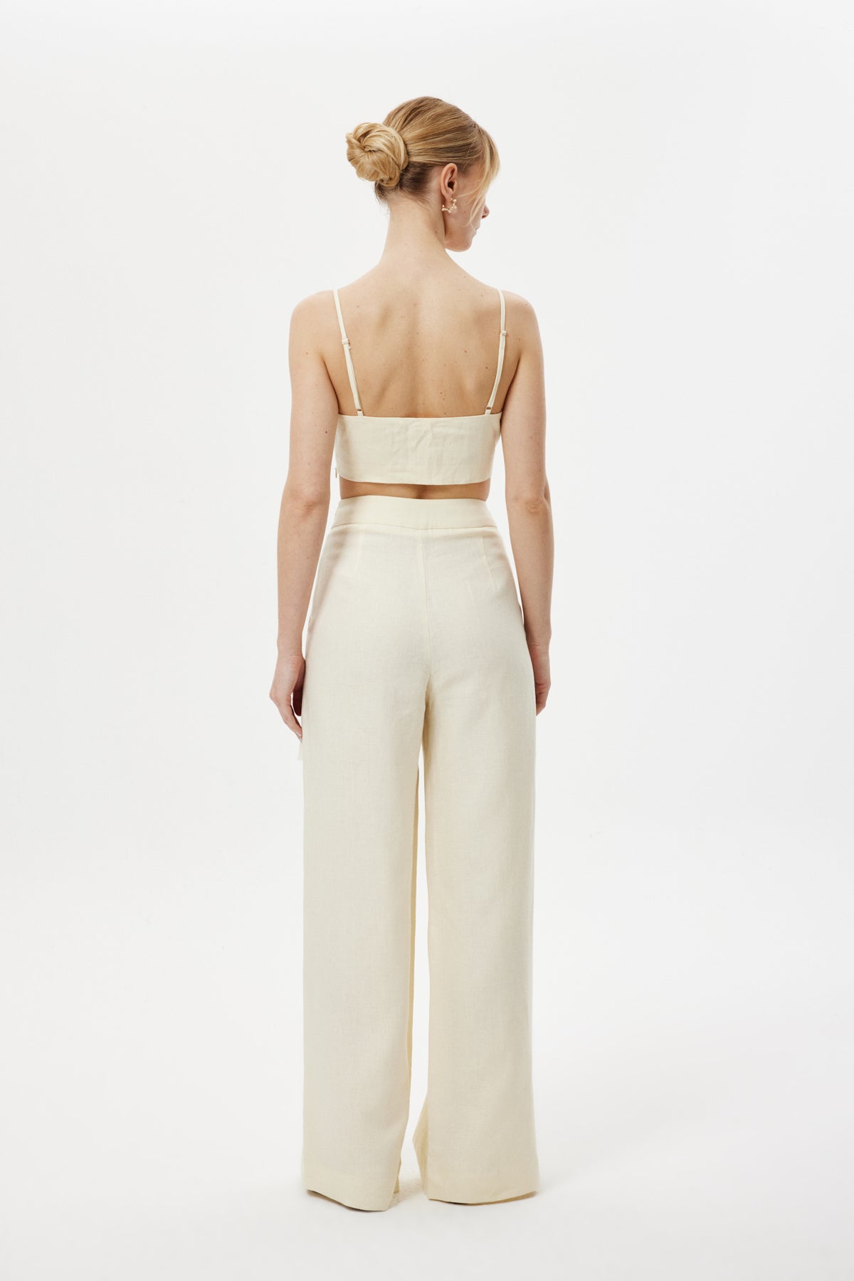 Cep Detaylı Keten Pantolon