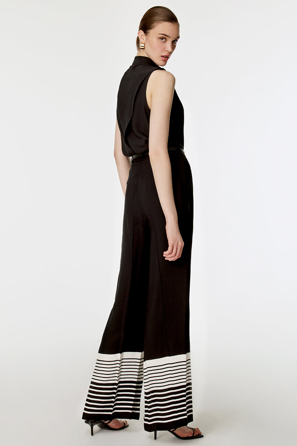 Paçası Desenli Pantolon