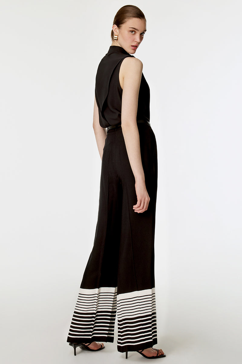 Paçası Desenli Pantolon