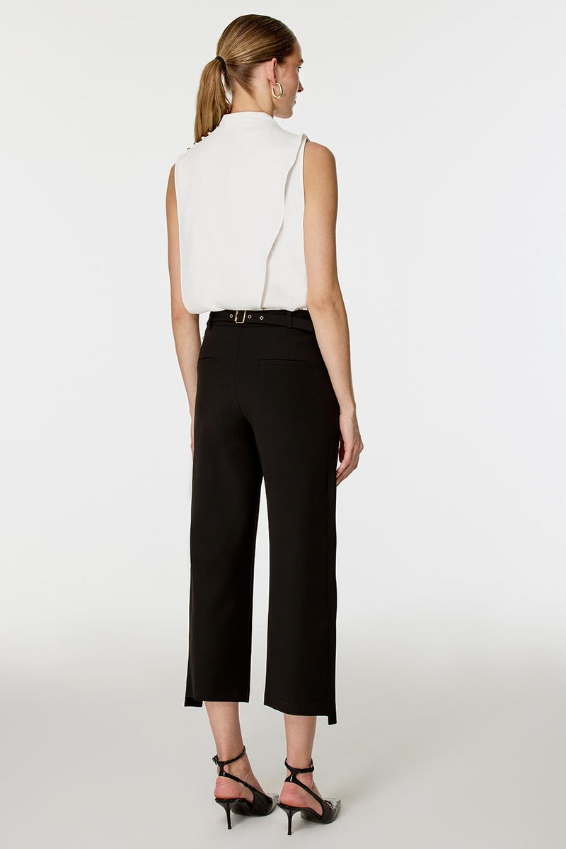 Yanları Düğmeli Pantolon SİYAH