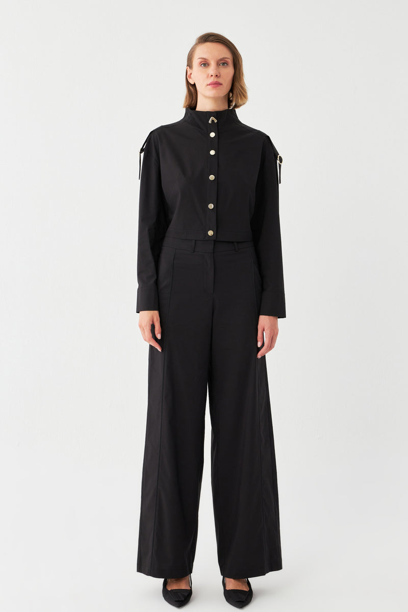 Straight-Fit Düğmeli Takım SİYAH