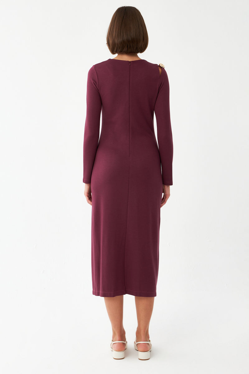 Straight-Fit Elbise BORDO