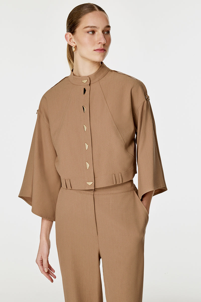 Geniş Kollu Bomber Takım CAMEL