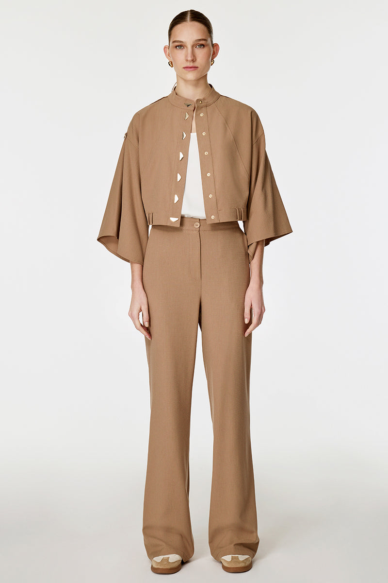 Geniş Kollu Bomber Takım CAMEL