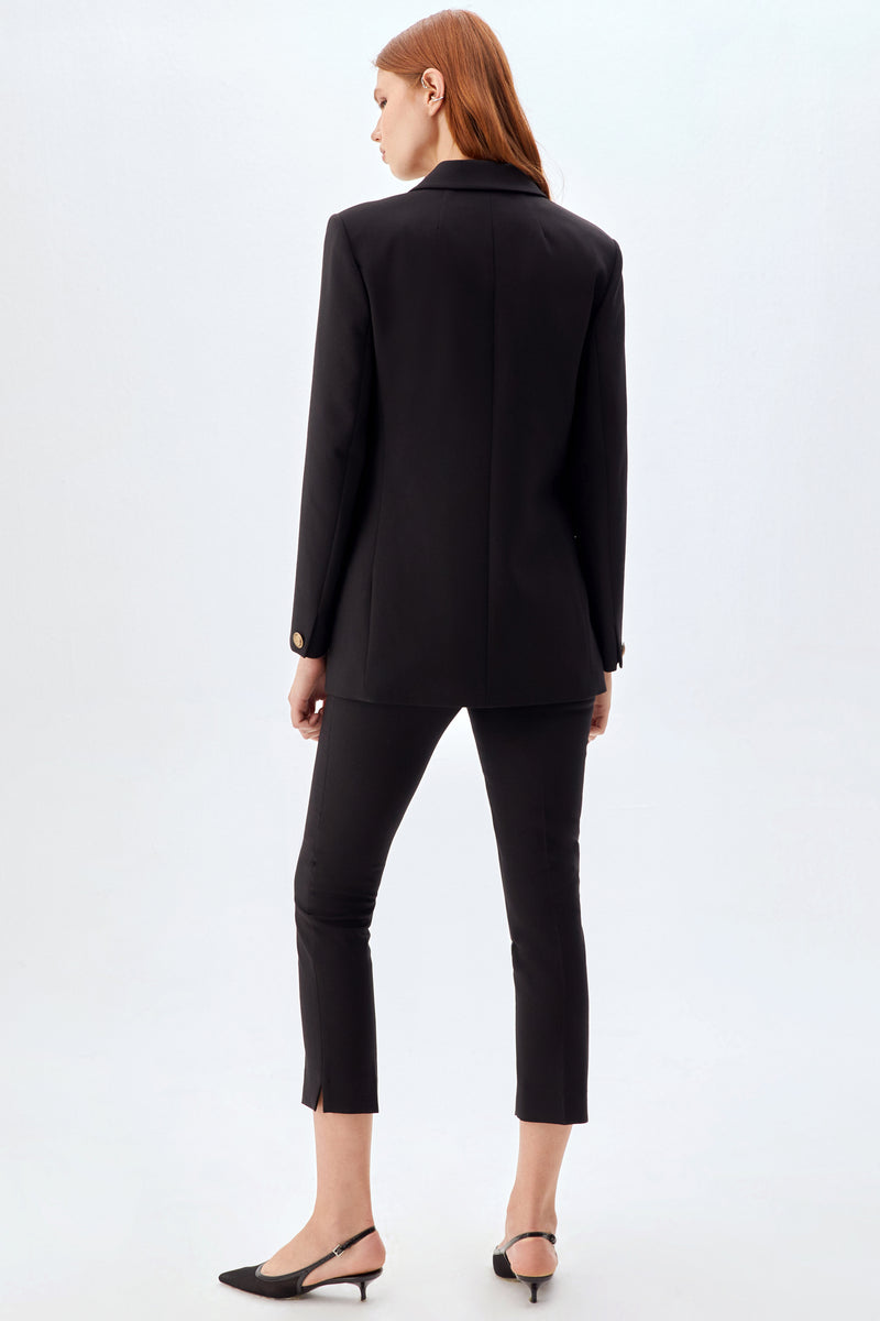 Tek Düğmeli Blazer Ceket Takım SİYAH