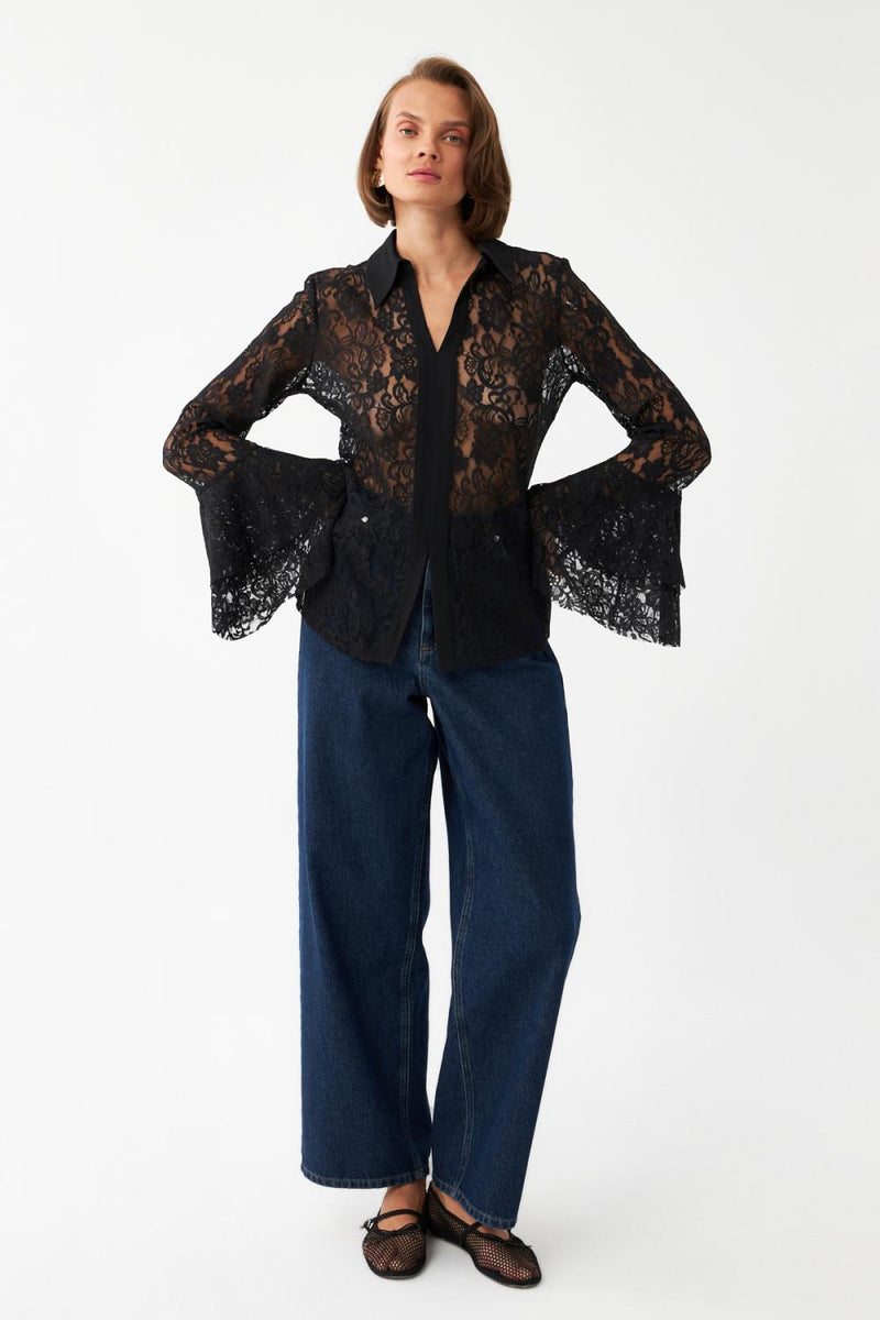 Dantelli Şifon Bluz