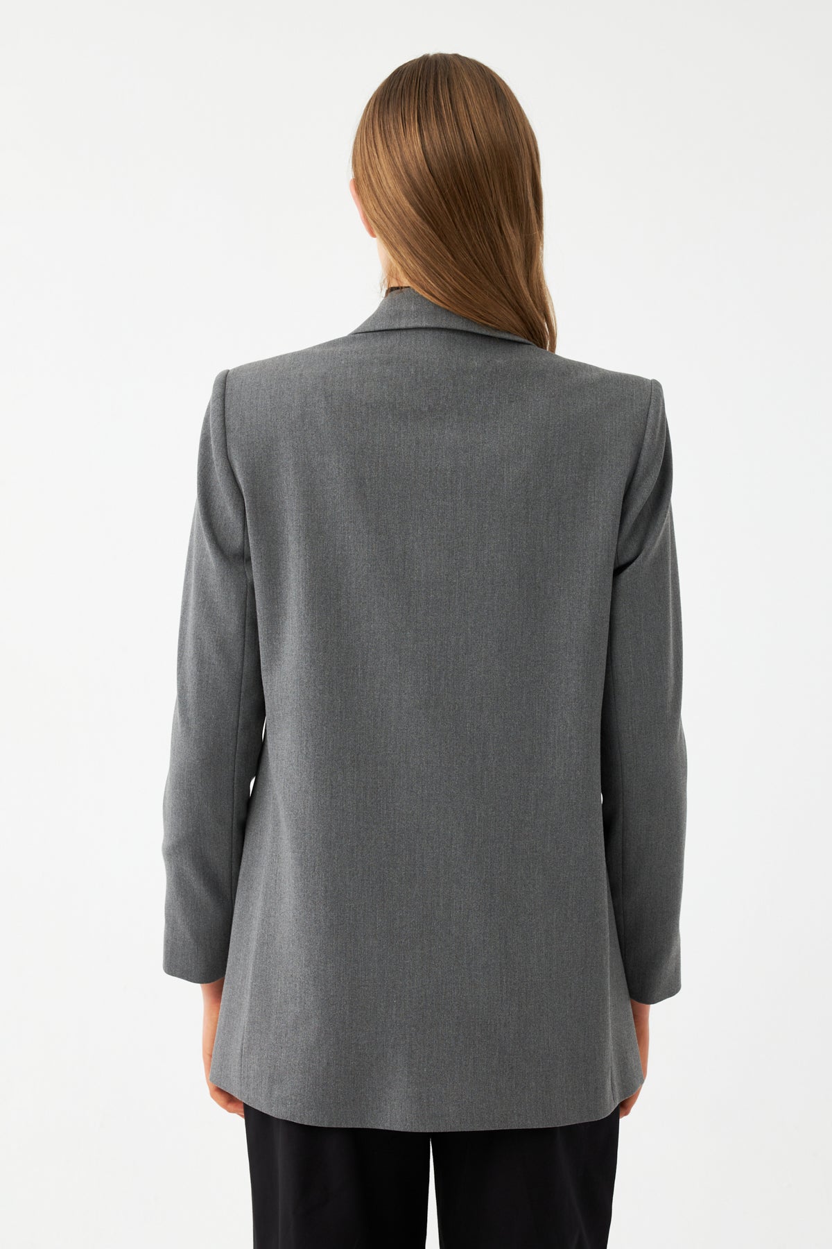 Oversize Uzun Kollu Ceket GRİ