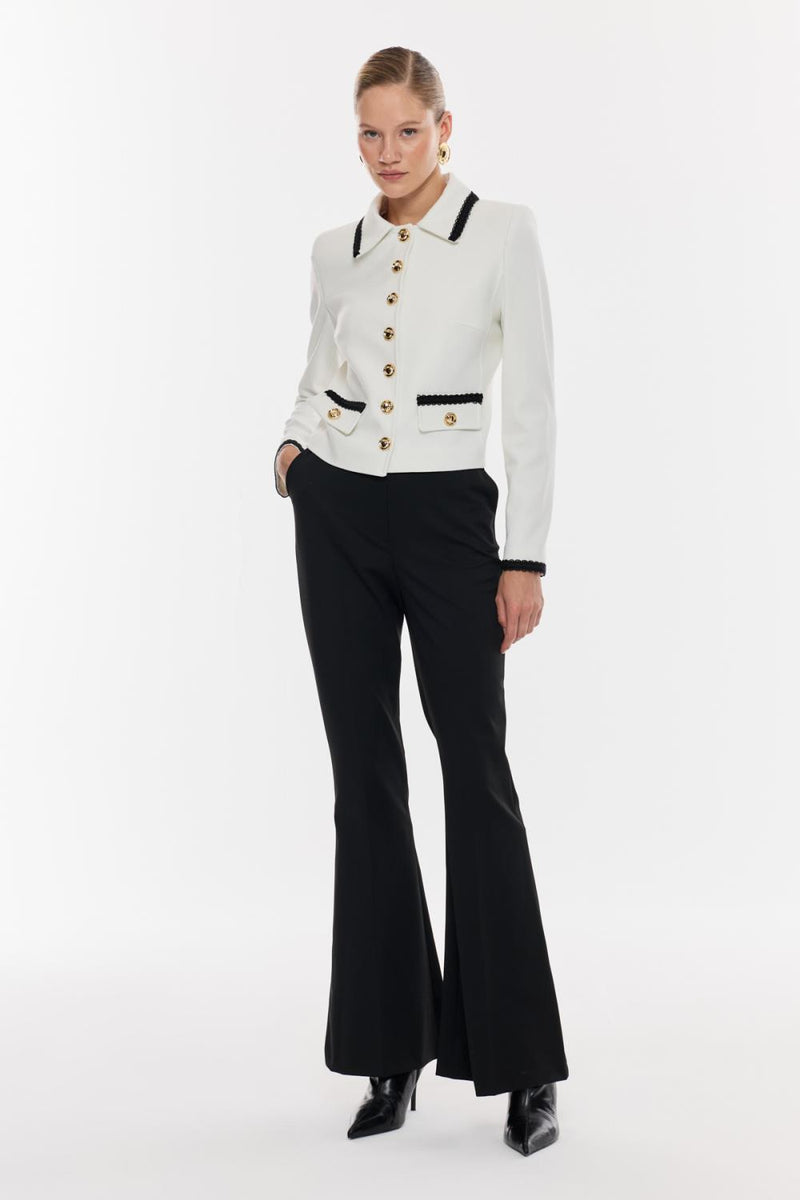 Zarif Düğme Detaylı Klasik Ceket