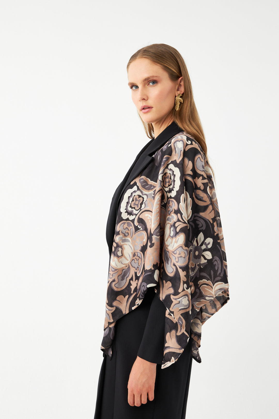 Şal Detaylı Blazer Elbise
