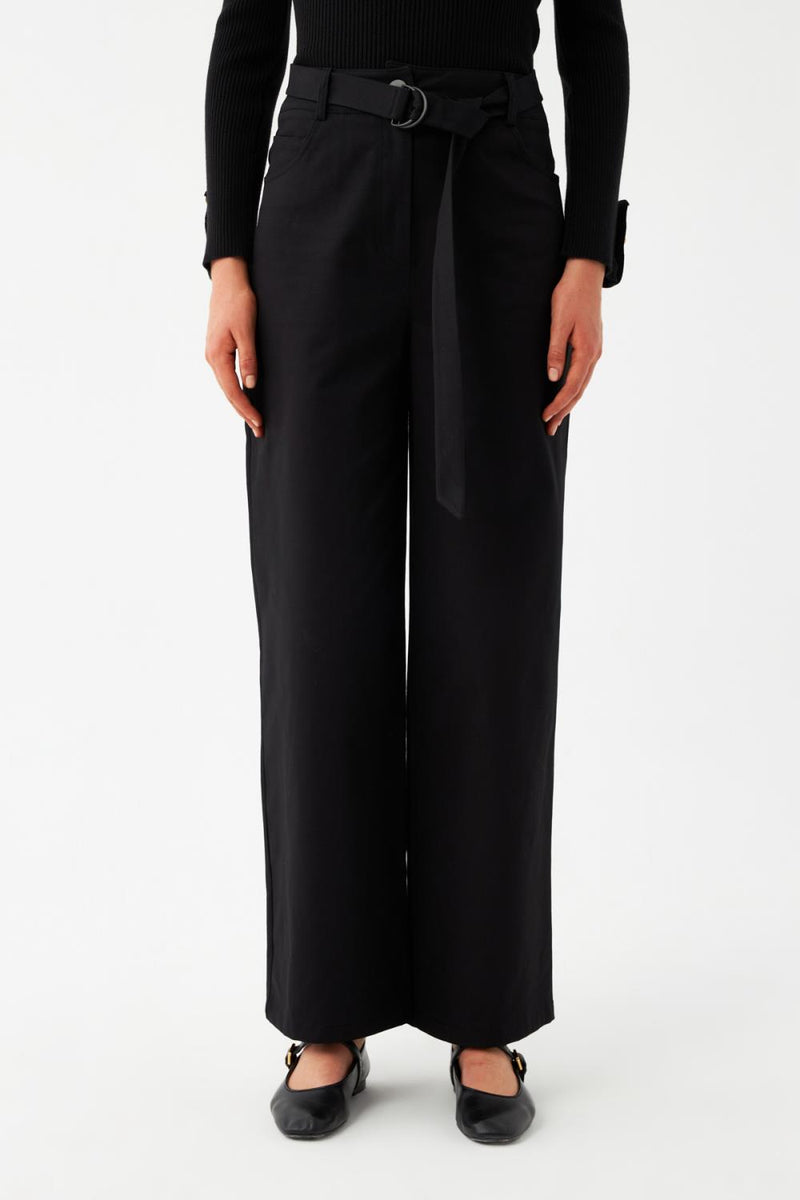 Kemerli Bol Paça Pantolon