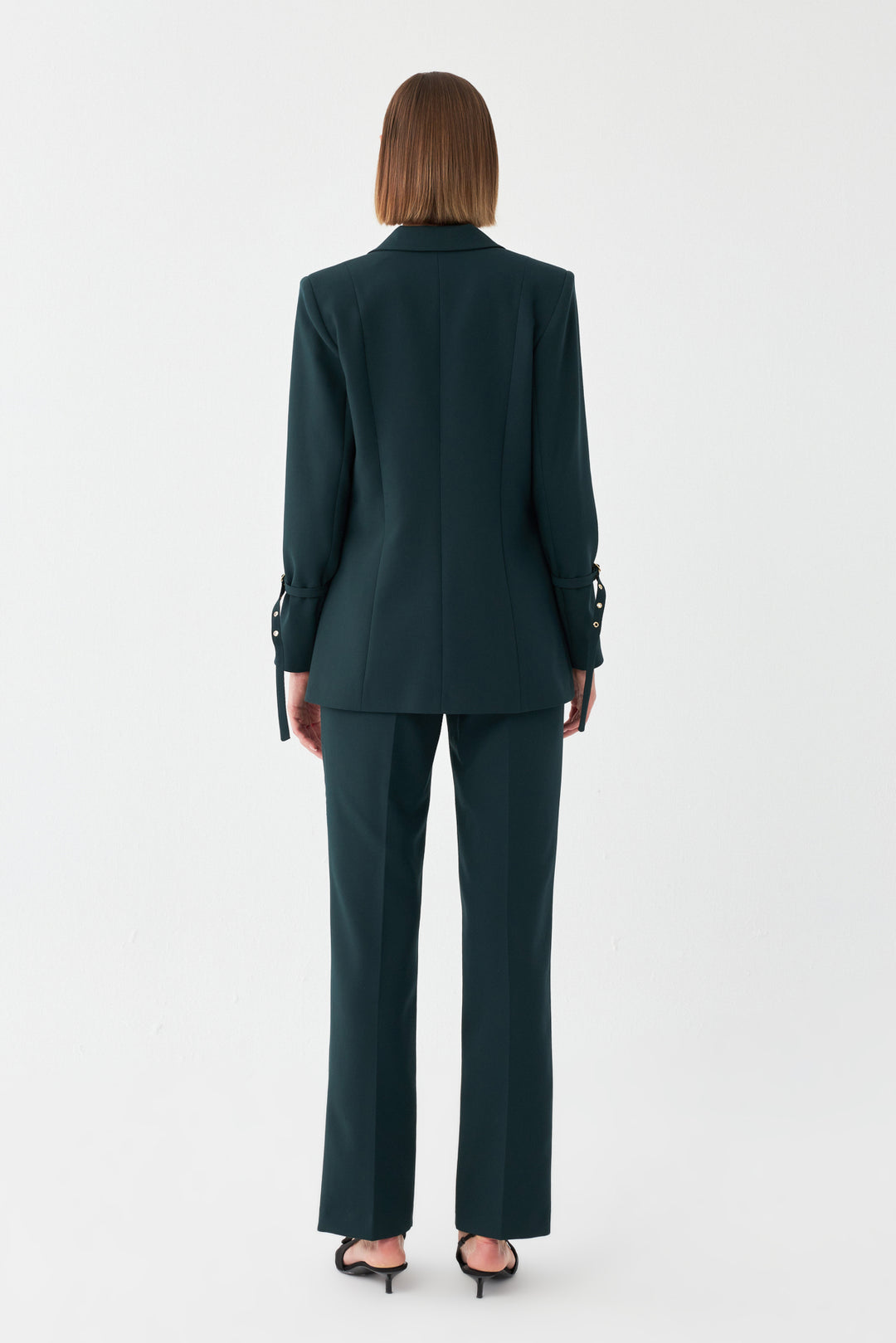 Tek Düğmeli Yeşil Blazer Takım